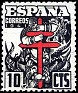 Spain - 1941 - Pro Tuberculous - 40 + 10 CTS - Black - Spain, Pro Tuberculosos - Edifil 948 - Tuberculosis Pro Red Cross of Lorraine - 0